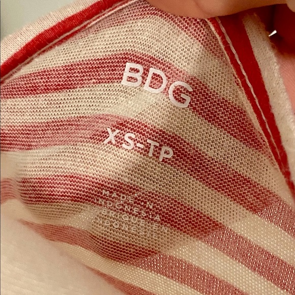 *RARE*BDG red and white striped top - Picture 3 of 3